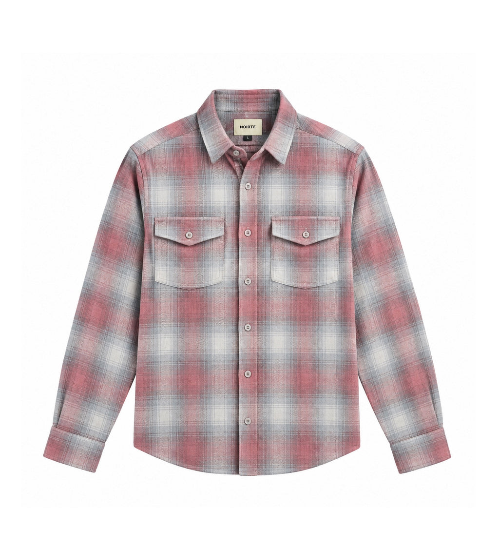 Dust Pink Flannel SHIRT by NOIRTE